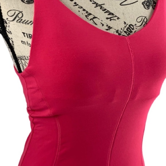 Champion Workout Tank Top Lightly padded, Mesh Back, fuchsia pink, Women's XS - Picture 10 of 11